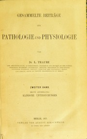 Cover of: Gesammelte Beitr©Þge zur Pathologie und Physiologie by L. Traube