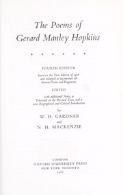 Cover of: The poems of Gerard Manley Hopkins. by Gerard Manley Hopkins