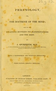 Cover of: Phrenology, or, The doctrine of the mind: and of the relations between its manifestations and the body