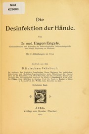 Cover of: Die Desinfektion der H©Þnde