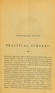 Contributions to practical surgery by Sir William Stokes