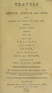 Cover of: Travels in Europe, Africa and Asia, made between the years 1770 and 1779
