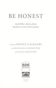 Cover of: Be honest by Nínive Clements Calegari