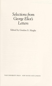 Cover of: Selections from George Eliot