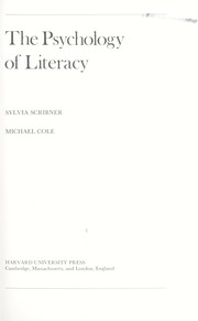 Cover of: Psychology of Literacy