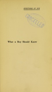 Cover of: What a boy should know