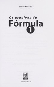 Cover of: Os arquivos da fo rmula 1