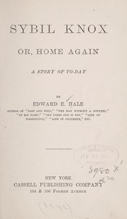Cover of: Sybil Knox by Edward Everett Hale