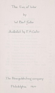 Cover of: The eve of war | W. Bert Foster