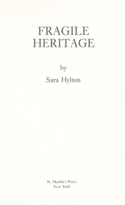 Cover of: Fragile heritage