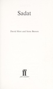 Sadat by David Hirst