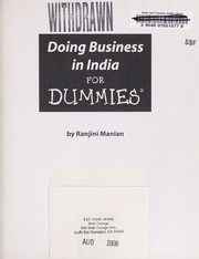 Cover of: Doing business in India for dummies by Ranjini Manian