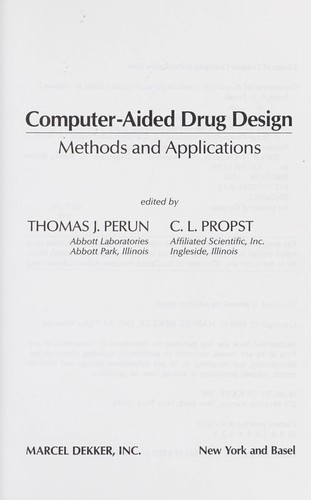 Computer-aided drug design : methods and applications by 