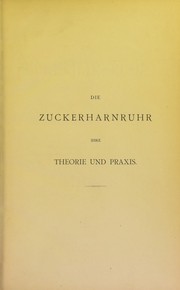 Die Zuckerharnruhr by Wilhelm Ebstein