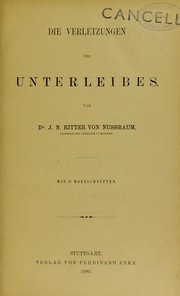 Cover of: Die Verletzungen des Unterleibes