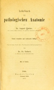Cover of: Lehrbuch der pathologischen Anatomie