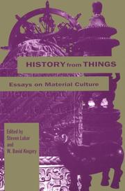 Cover of: History From Things: Essays on Material Culture