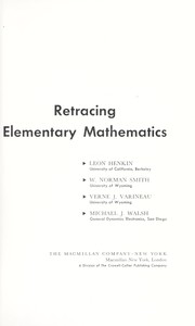 Cover of: Retracing elementary mathematics