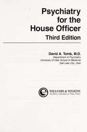 Cover of: Psychiatry for the house officer