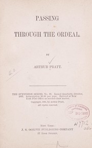 Cover of: Passing through the ordeal