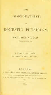 Cover of: The homoeopathist; or, domestic physician