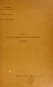 Cover of: Histoire de l'urologie