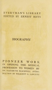 Cover of: Pioneer work for women by Elizabeth Blackwell, Elizabeth Blackwell