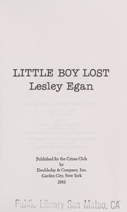 Cover of: Little boy lost