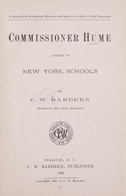 Cover of: Commissioner Hume