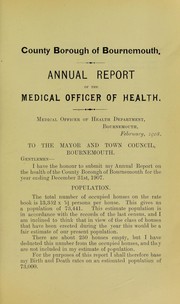 Cover of: [Report 1907]