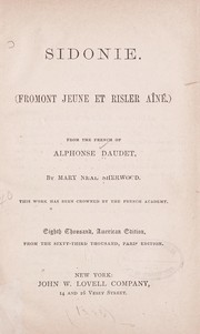 Cover of: Sidonie (Fremont jeune et Risler ai ne ). | Alphonse Daudet