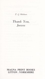 Cover of: Thank you, Jeeves