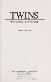 Cover of: Twins: an uncanny relationship?