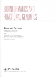 Cover of: Bioinformatics and functional genomics by Jonathan Pevsner