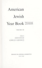 Cover of: American Jewish Year Book 2008