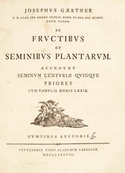 Cover of: De frvctibvs et seminibvs plantarvm