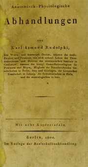 Cover of: Anatomisch-physiologische Abhandlungen