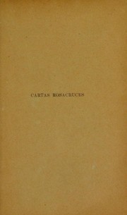 Cover of: Cartas rosacruces by F. H., Nemo