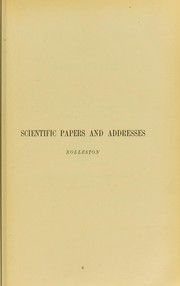 Cover of: Scientific papers and addresses