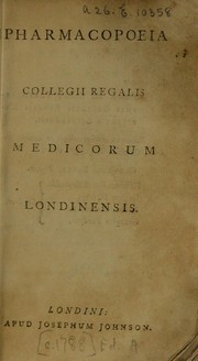 Cover of: Pharmacopoeia Collegii Regalis Medicorum Londinensis. by Royal College of Physicians of London
