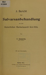 Cover of: 3. Bericht ©ơber Salvarsanbehandlung aus dem Kaiserlichen Marinelazarett Kiel-Wik