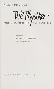 Cover of: Die Physiker : eine Komödie in zwei Akten
