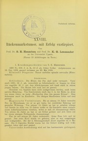 Cover of: R©ơckenmarkstumor, mit Erfolg exstirpiert