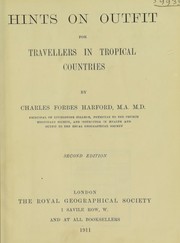 Cover of: Hints on outfit for travellers in tropical countries