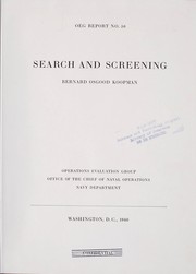 Cover of: Search and screening