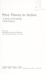 Cover of: Price theory in action by Donald Stevenson Watson