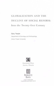 Cover of: Globalization and the decline of social reform by Gary Teeple