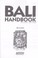 Cover of: Bali handbook