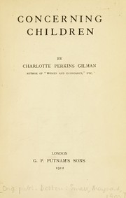 Cover of: Concerning children