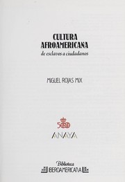 Cover of: Cultura afroamericana de esclavos a ciudadanos
